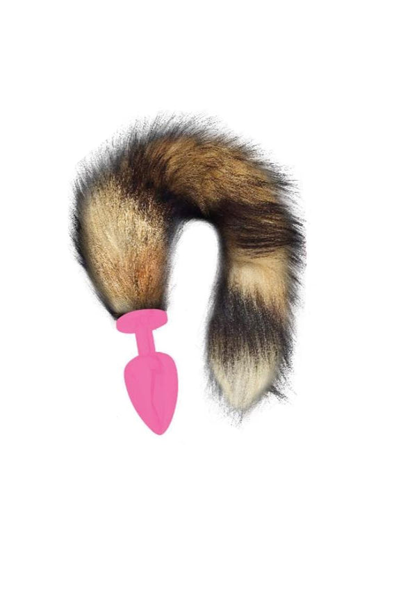 Love Tails Venus Large Pink Plug With Long Mixed Tail Brown