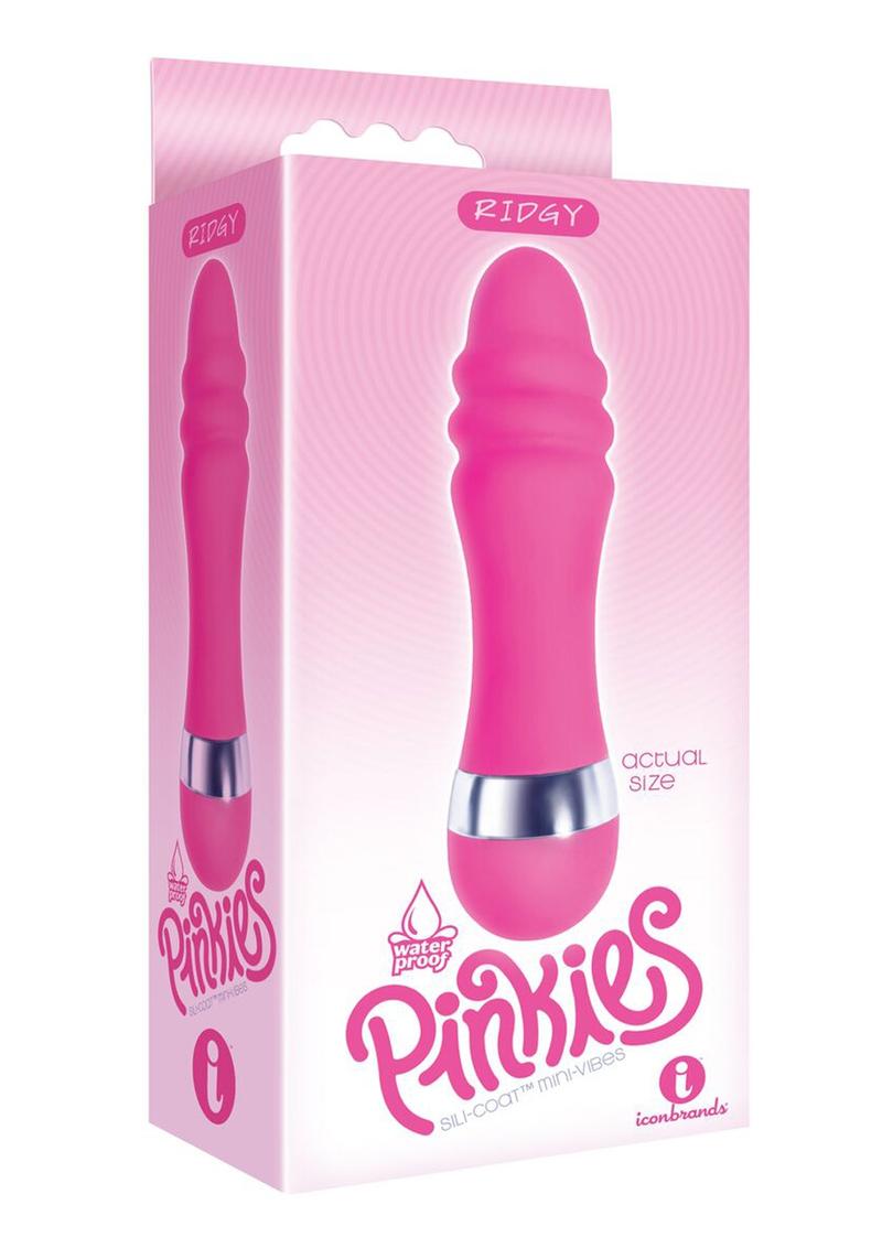 The 9's - Pinkies, Ridgy Silicone Mini Vibe 4.5in - Pink
