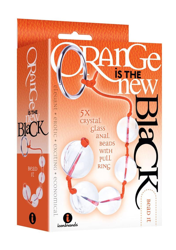 Orange Is The New Black Bead It Crystal Anal Beads