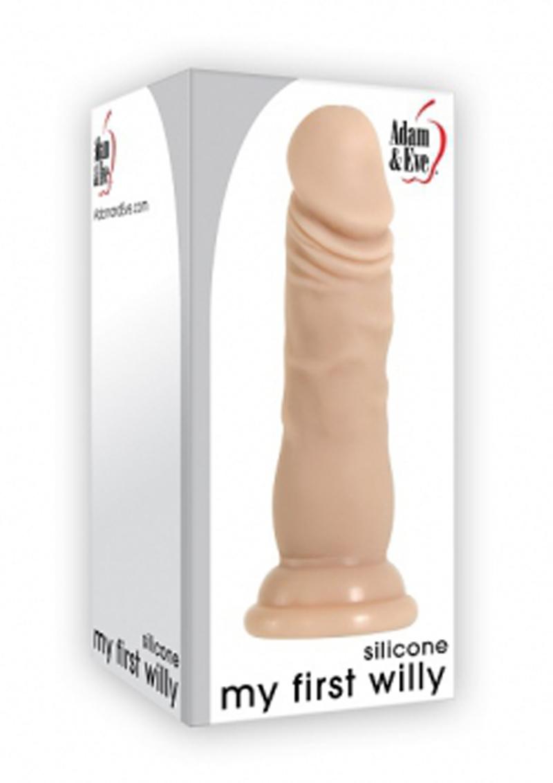 Adam & Eve My First Willy Silicone Realistic Dildo Flesh 5.25 Inch