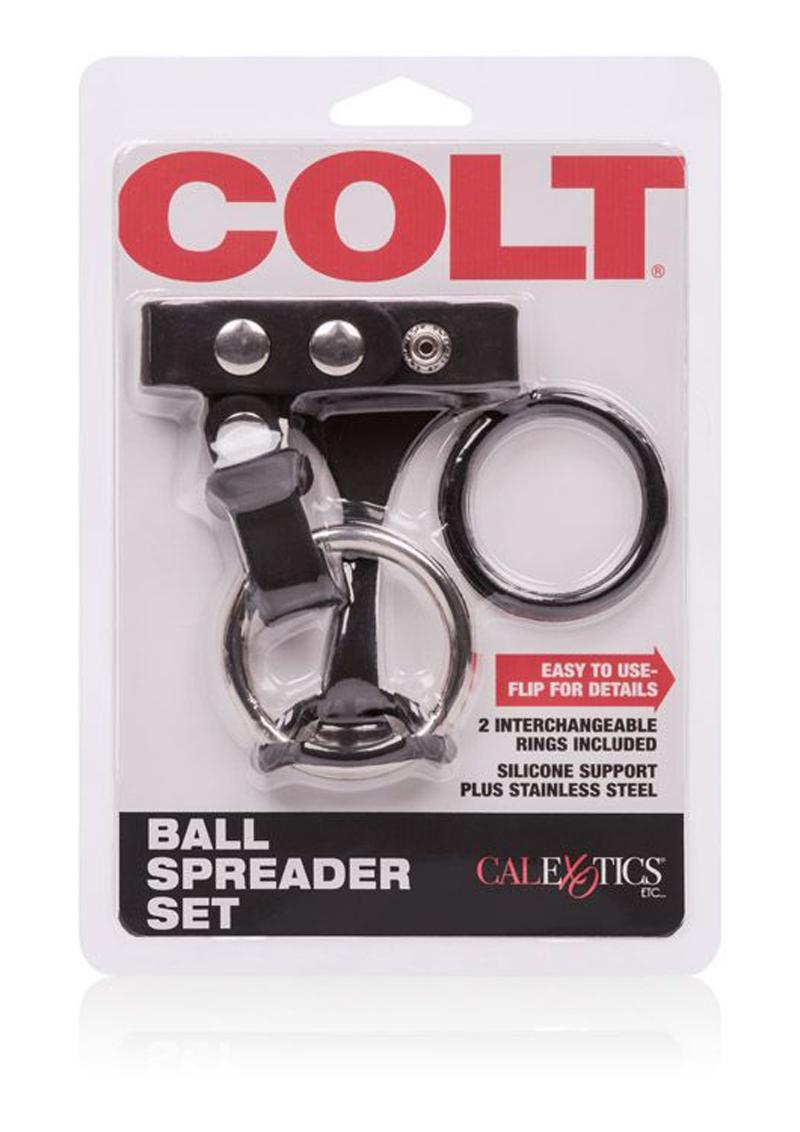 Colt Ball Spreader Set Adjustable Fastener Snap With Stainless Steel Cockring
