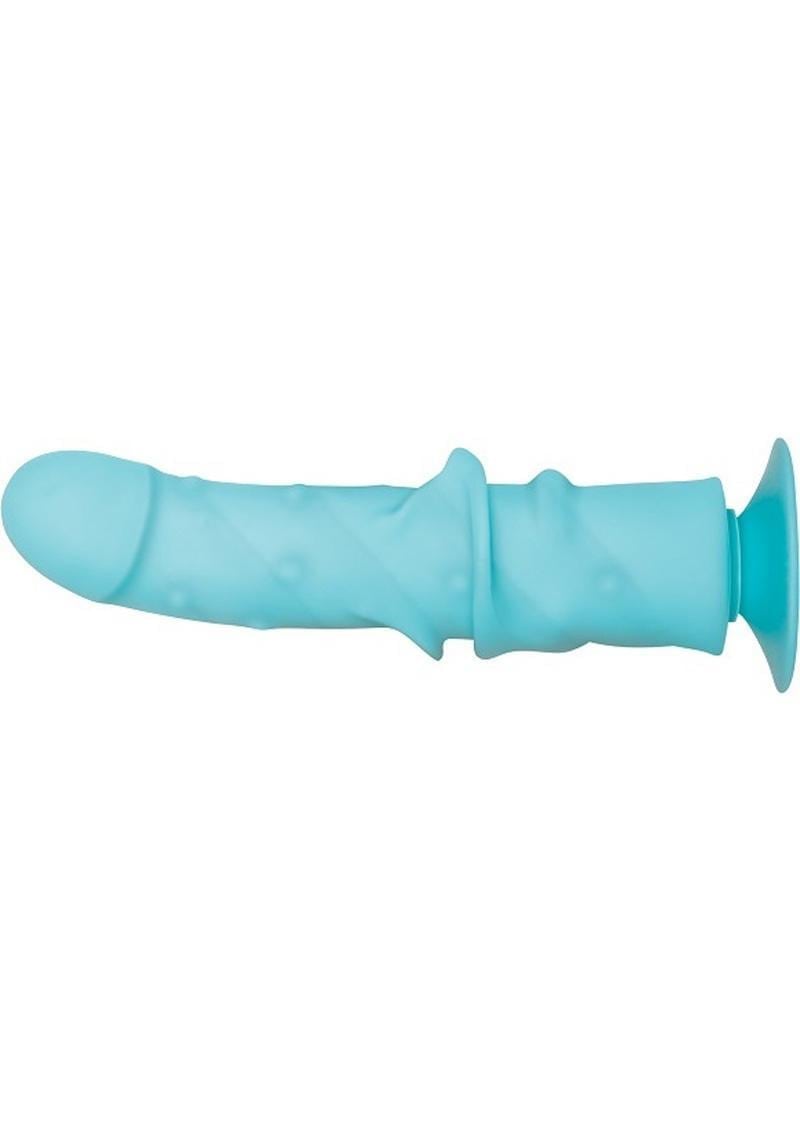 Love Large Real Feel Dual Layer Textured Dildo Waterproof Blue 9.5 Inch