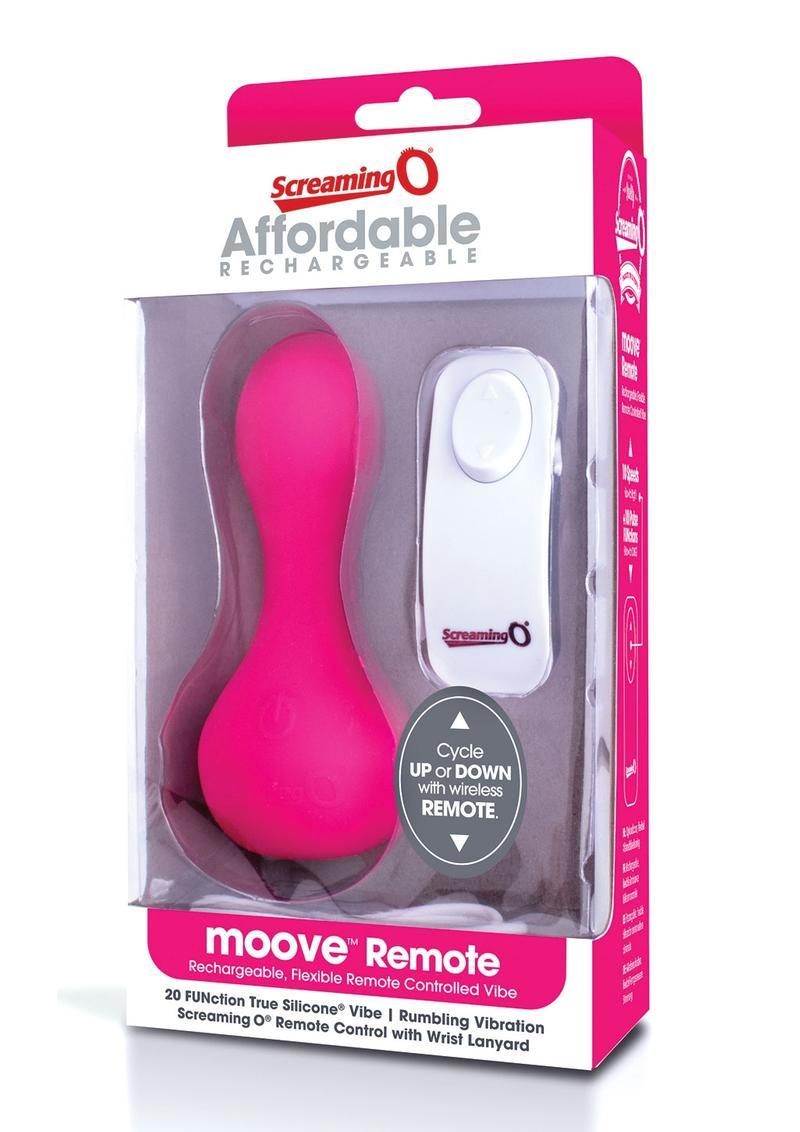 Moove Usb Rechargeable Wireless Remote Control Silicone Vibrator Waterproof Pink