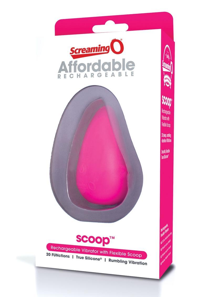 Affordable Rechargeable Scoop Silicone Vibrator Waterproof Pink