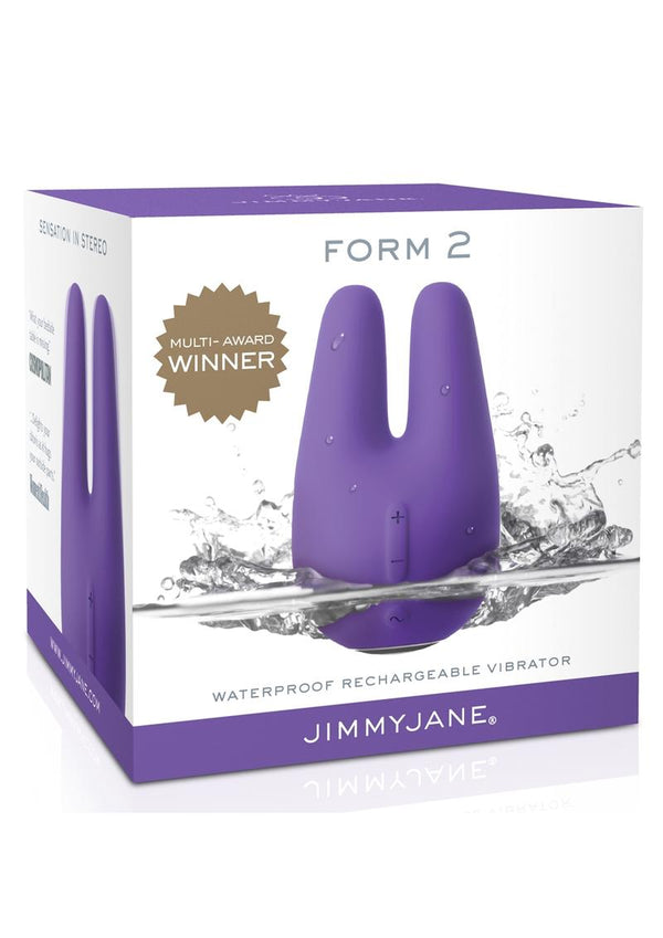 Jimmyjane Form 2 Rechargeable Silicone Dual Motor Clitoral Stimulating Vibrator - Purple