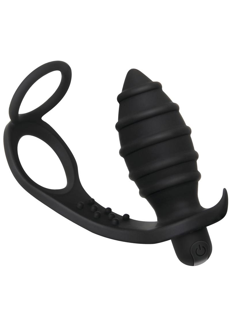 Zero Tolerance Usb Rechargeable Cock Ring & Anal Vibe Waterproof Black