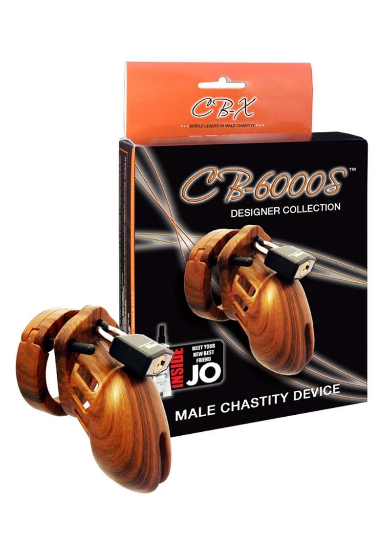 CB-6000S Designer Collection Male Chasitity Device With Lock - Wood