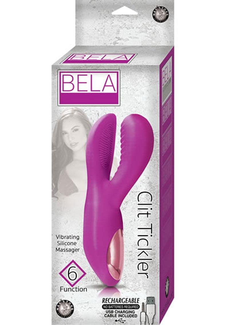 Bela Clit Tickler Silicone Usb Rechargeable Massager Waterproof Purple 6.5 Inch