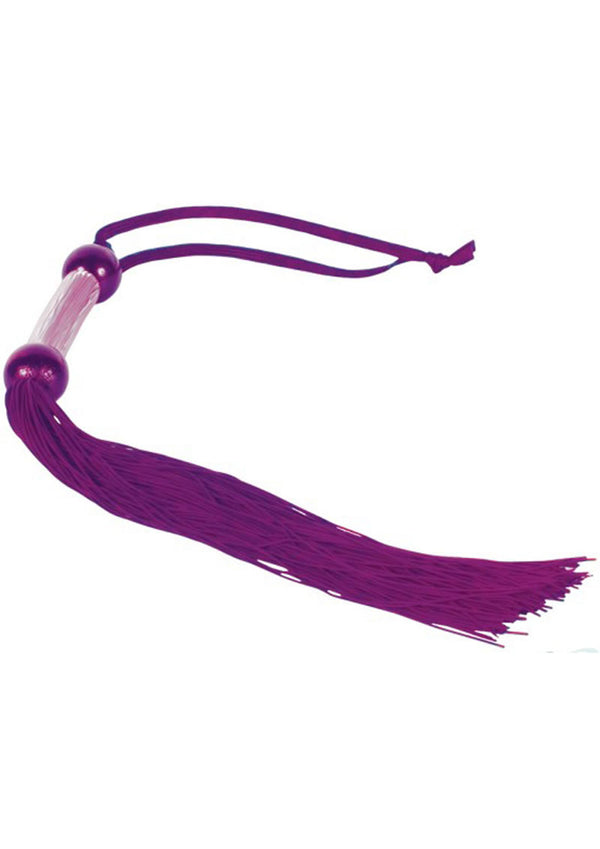 Sex & Mischief Small Rubber Whip 10in - Purple