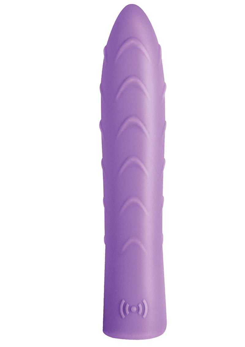 Touch The Wave Silicone Rechargabel Ribbed Bullet Vibrator - Lavender