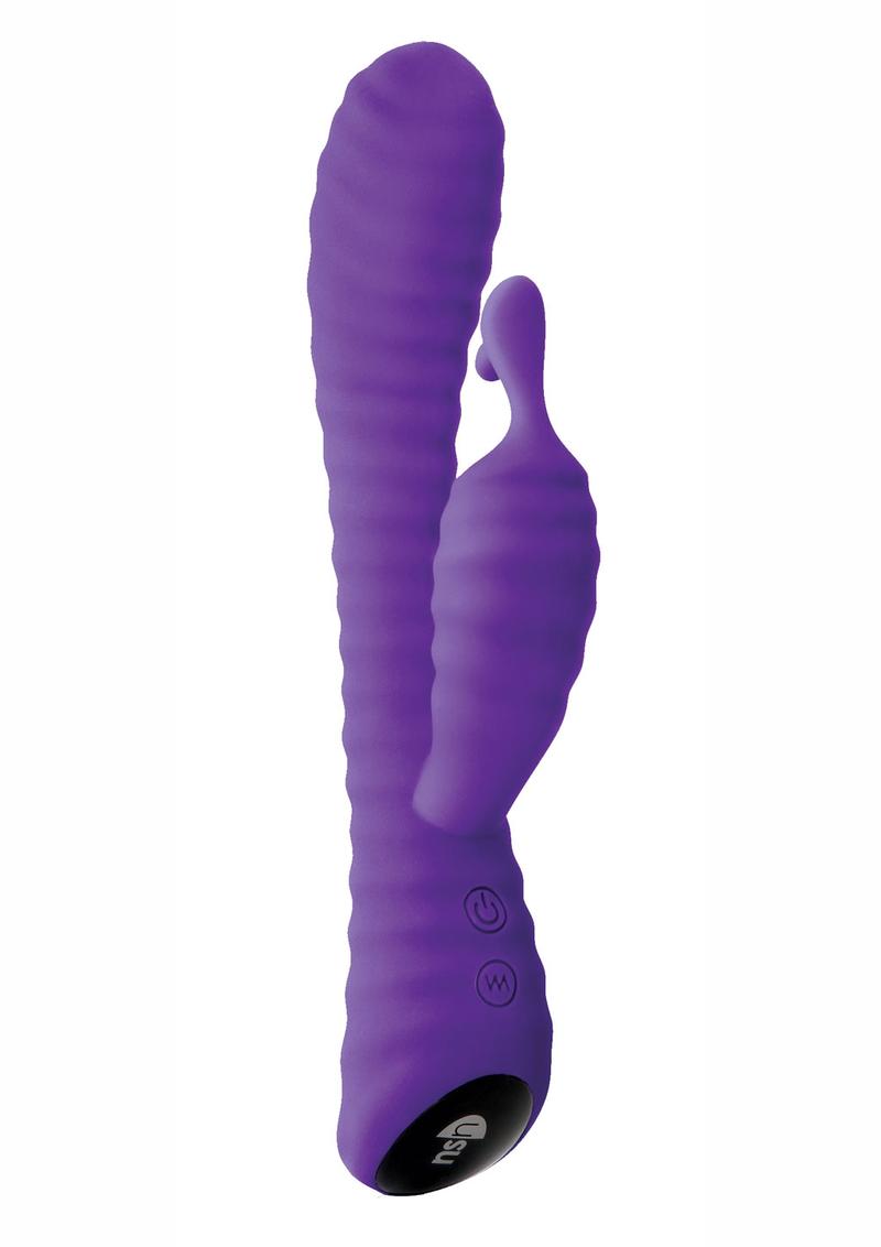 Inya Ripple Rabbit Silicone Vibe Purple 8.5 Inch