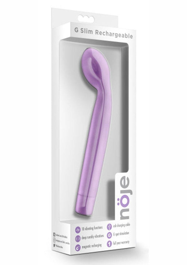 Noje G Slim G-Spot Rechargeable Silicone Vibrator - Wisteria