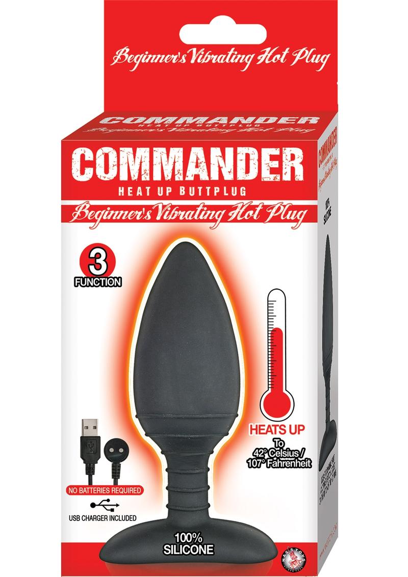 Nasstoys Commander Beginner Silicone Vibrating Hot Plug Waterproof Black