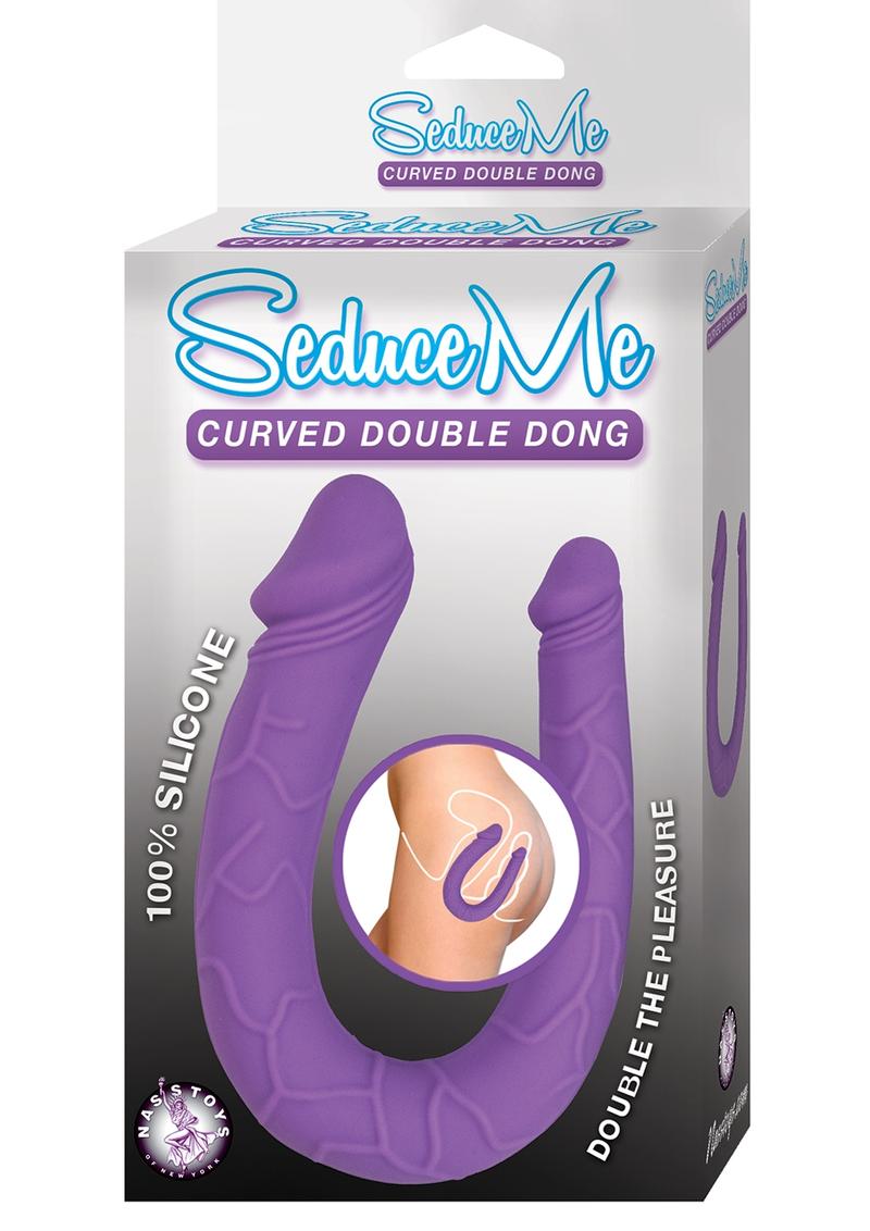 Seduce Me Silicone Curved Double Dildo - Purple