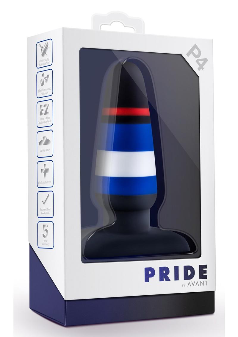 Blush Avant Pride P5 Silicone Plug Waterproof Power Play 4.8 Inch