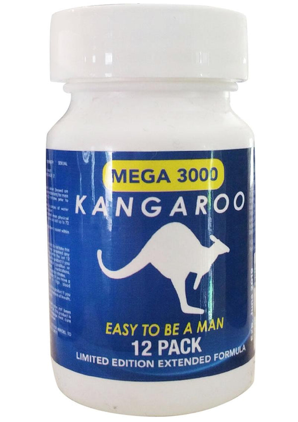 Kangaroo Mega 3000 Enhancement Pill For Him 12 Counts Per Bottle
