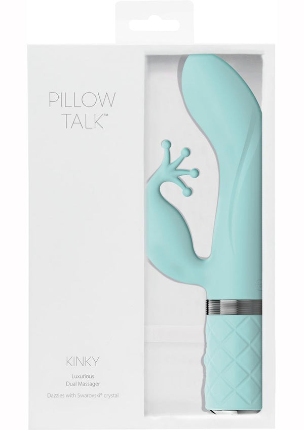 Pillow Talk Kinky Rechargeable Silicone Vibrator - Teal