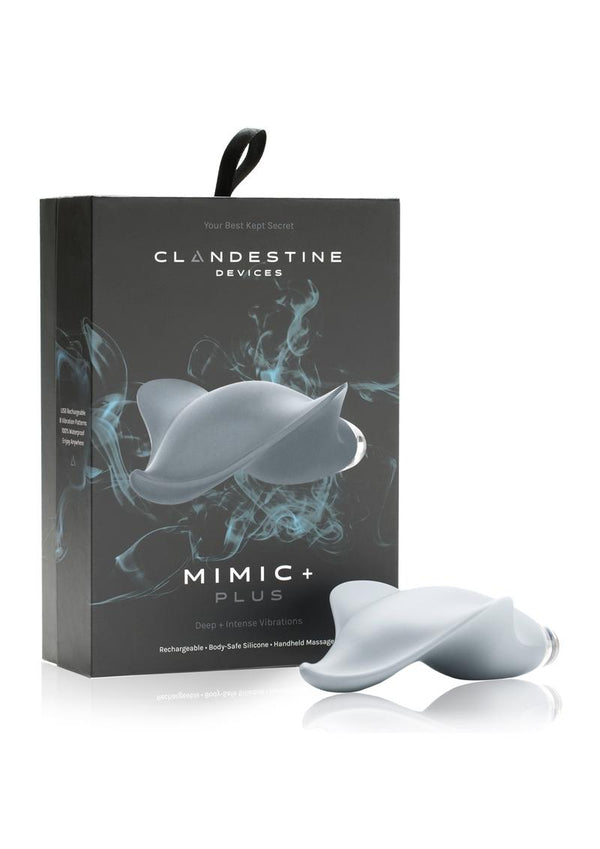 Mimic Plus Usb Magnetic Rechargeable Silicone Handheld Massager Waterproof Stealth Grey