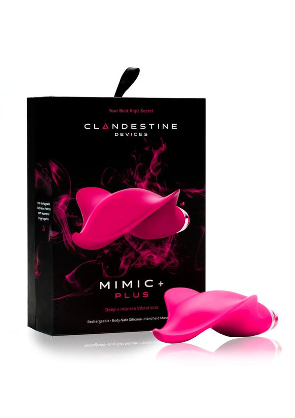 Mimic Plus Usb Magnetic Rechargeable Silicone Handheld Massager Waterproof Magenta
