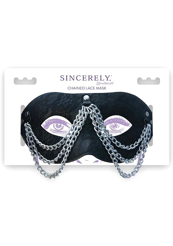 Sincerely Sportsheets Chained Lace Mask Black