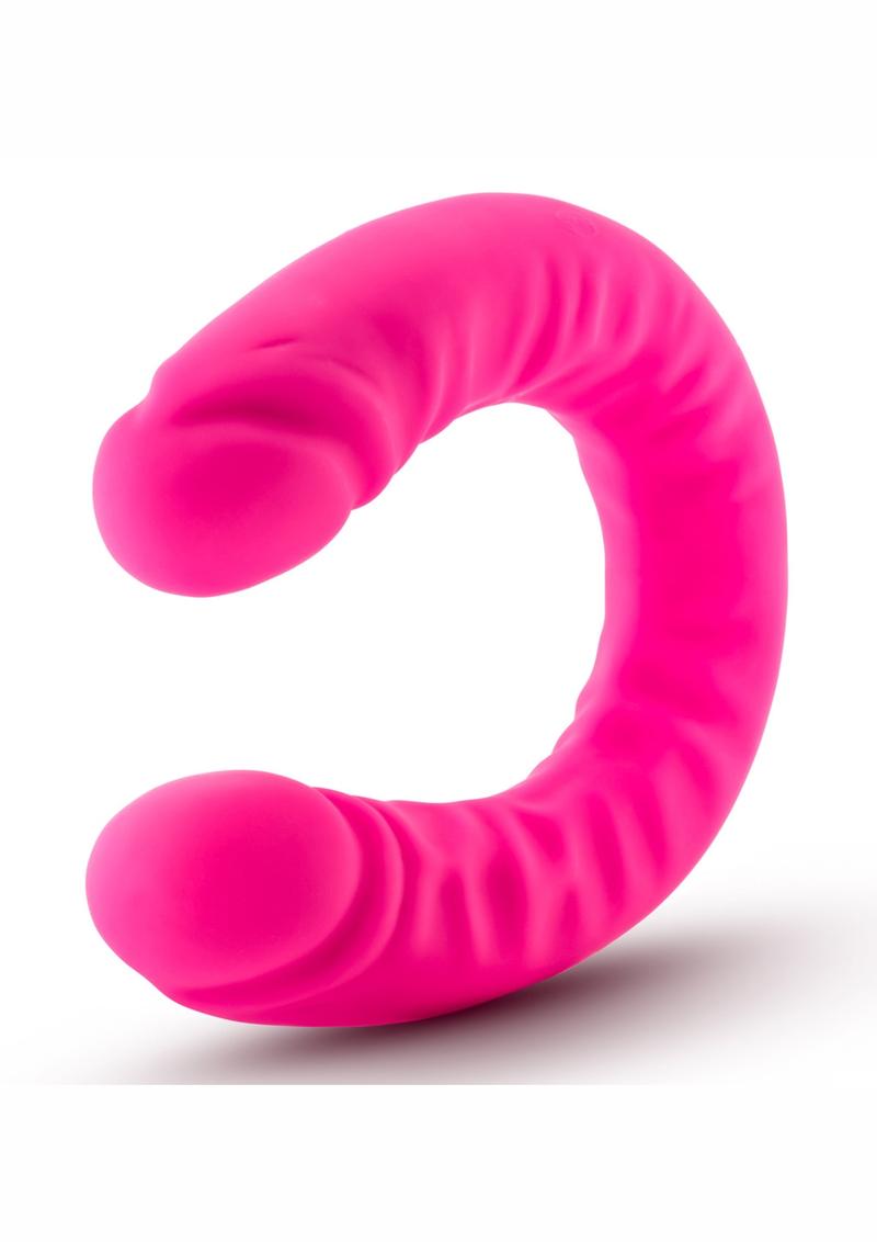 Ruse Silicone Slim Double Headed Dildo Hot Pink 18 Inch