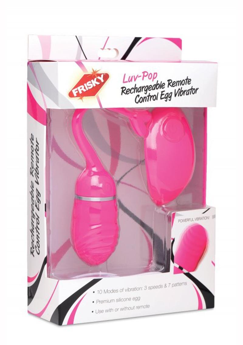 Frisky Luv Pop Rechargeable Remote Control Egg Vibrator Pink