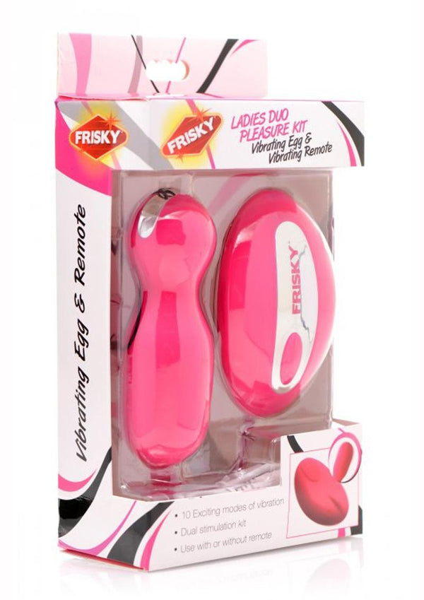 Frisky Ladies Duo Pleasure Kit Egg & Remote - Pink