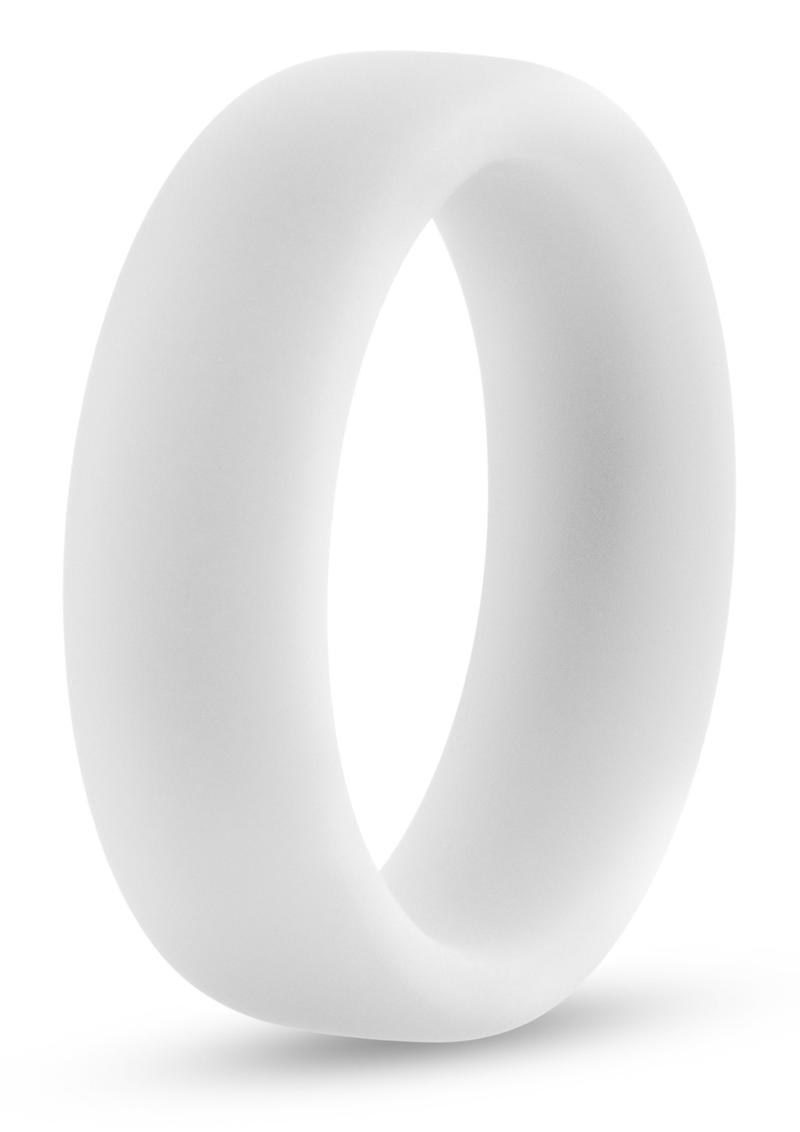 Performance Silicone Glo Cock Ring Glow In The Dark White 1.5 Inch Diameter