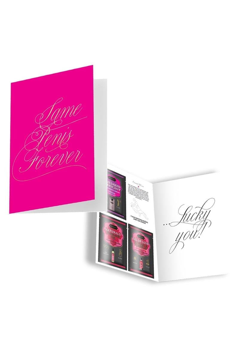 Naughty Notes Greeting Card "Same Penis Forever" With Lubricants