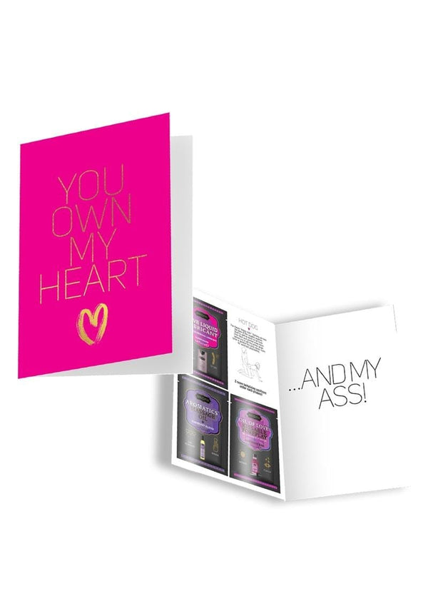 Naughty Notes Greeting Card "You Own My Heart" With Lubricants
