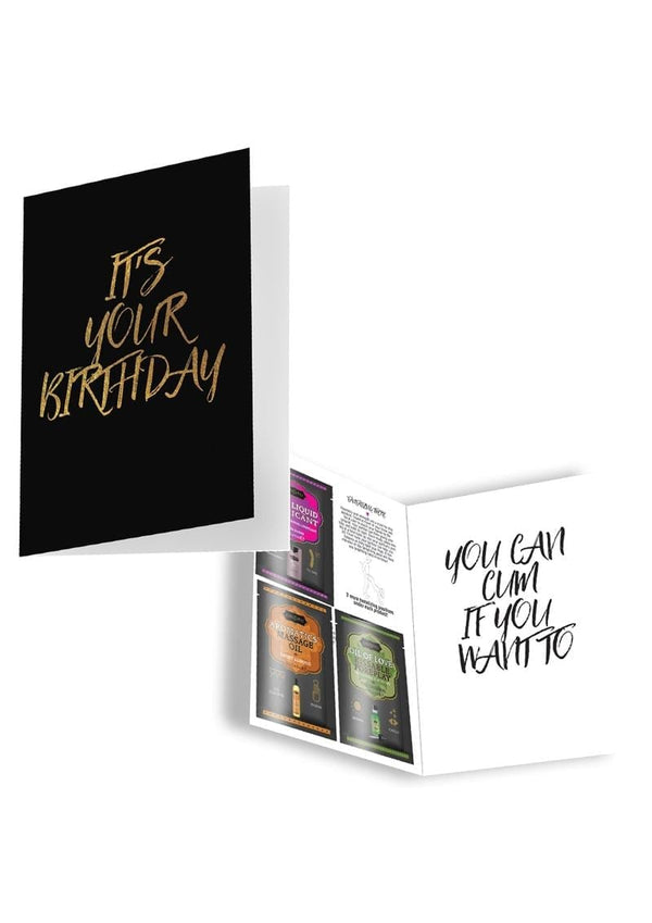 Naughty Notes Greeting Card "Its Your Birthday" With Lubricants