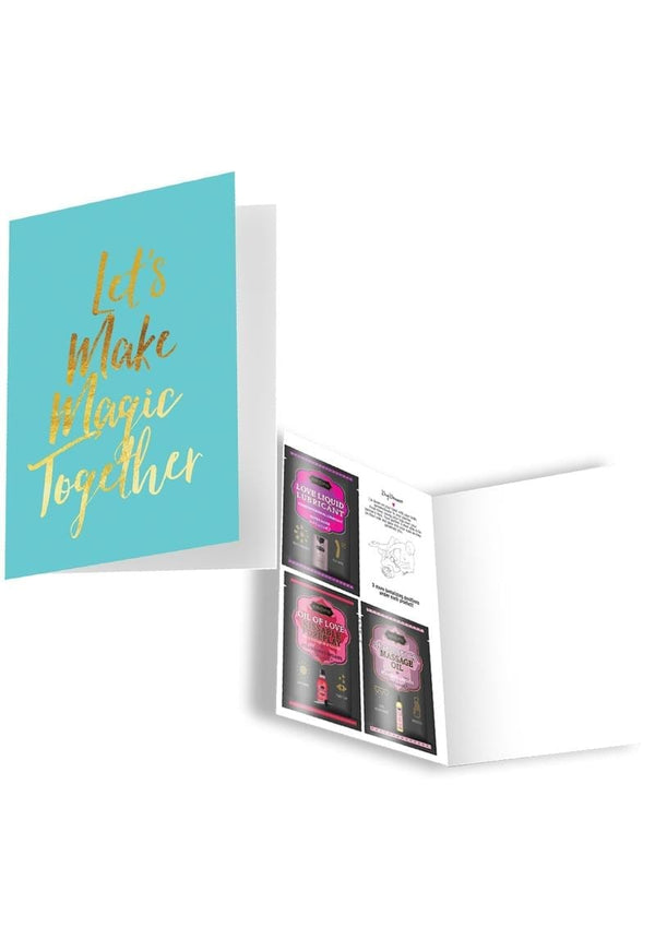 Naughty Notes Greeting Card "Lets Make Love Together" With Lubricants