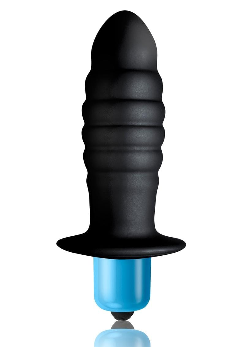 Vortex Silicone Anal Plug Waterproof Black