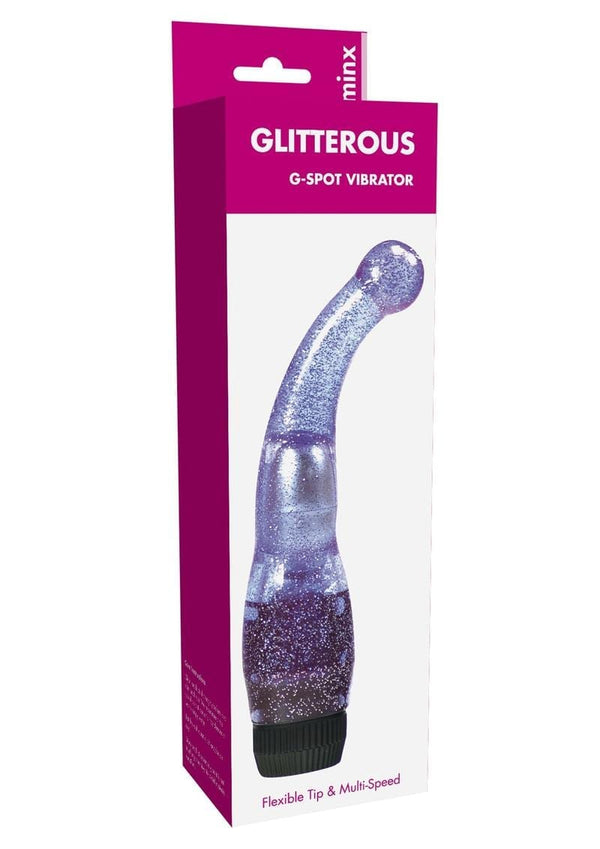 Minx Glitterous G Spot Vibrator Purple 7.75 Inches