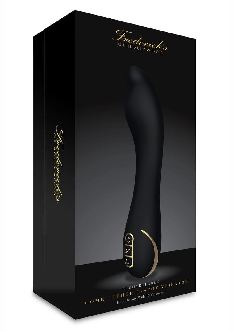Fredericks'S Of Hollywood Usb Rechargeable Come Hither G-Spot Vibrator Silicone Splash Proof Black