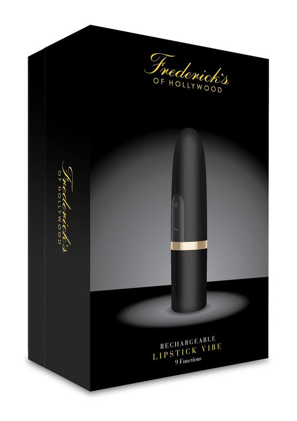 Fredericks'S Of Hollywood Usb Rechargeable Lipstick Vibe Silicone Splash Proof Black
