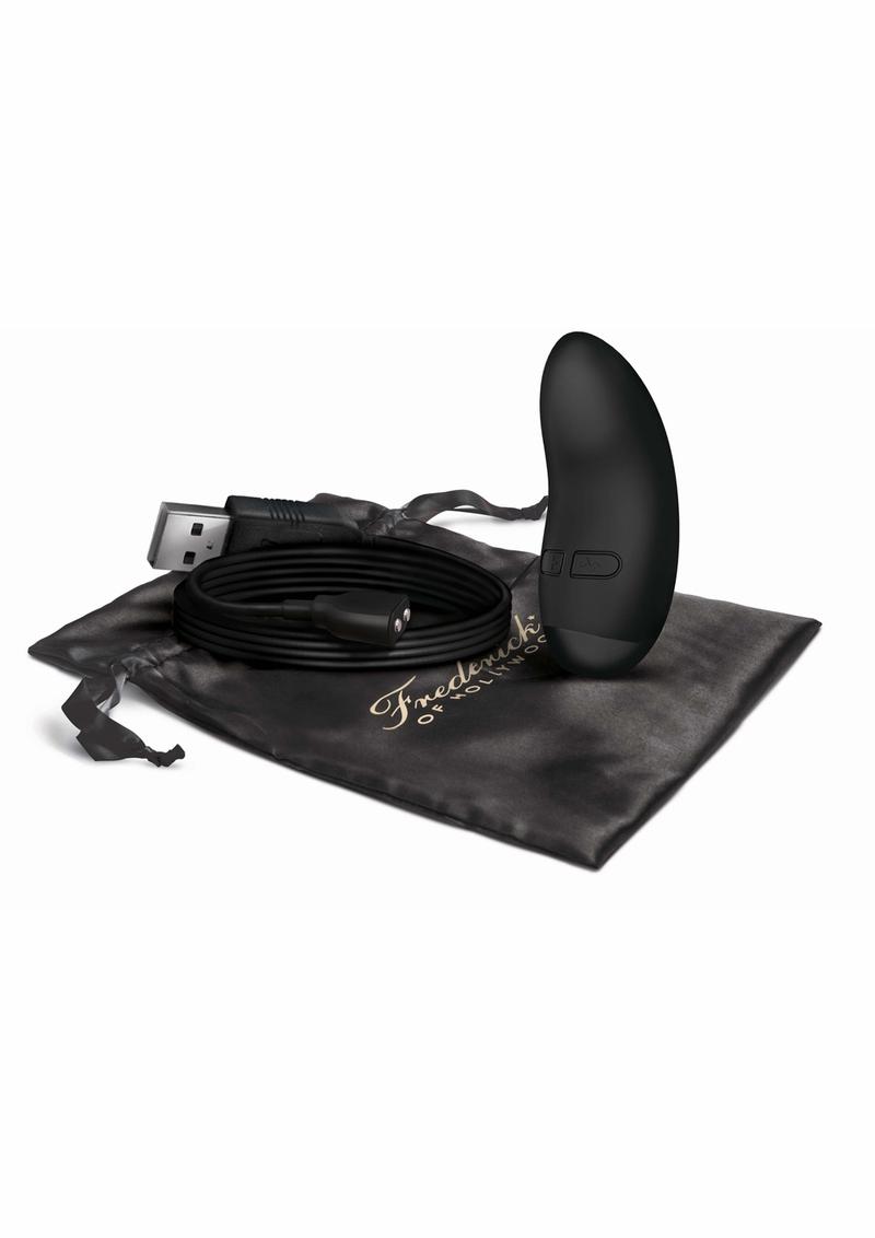 Fredericks'S Of Hollywood Usb Rechargeable Come Lay-On Vibrator Silicone Splash Proof Black