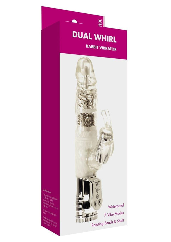 Minx Dual Whirl Rabbit Vibrator - Clear