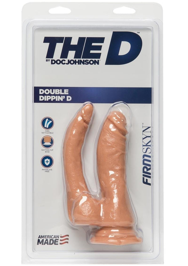 The D Double Dippin D Firmskyn Dildo - Vanilla