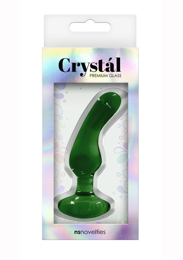 Crystal Premium Glass Angled Plug 3In - Green