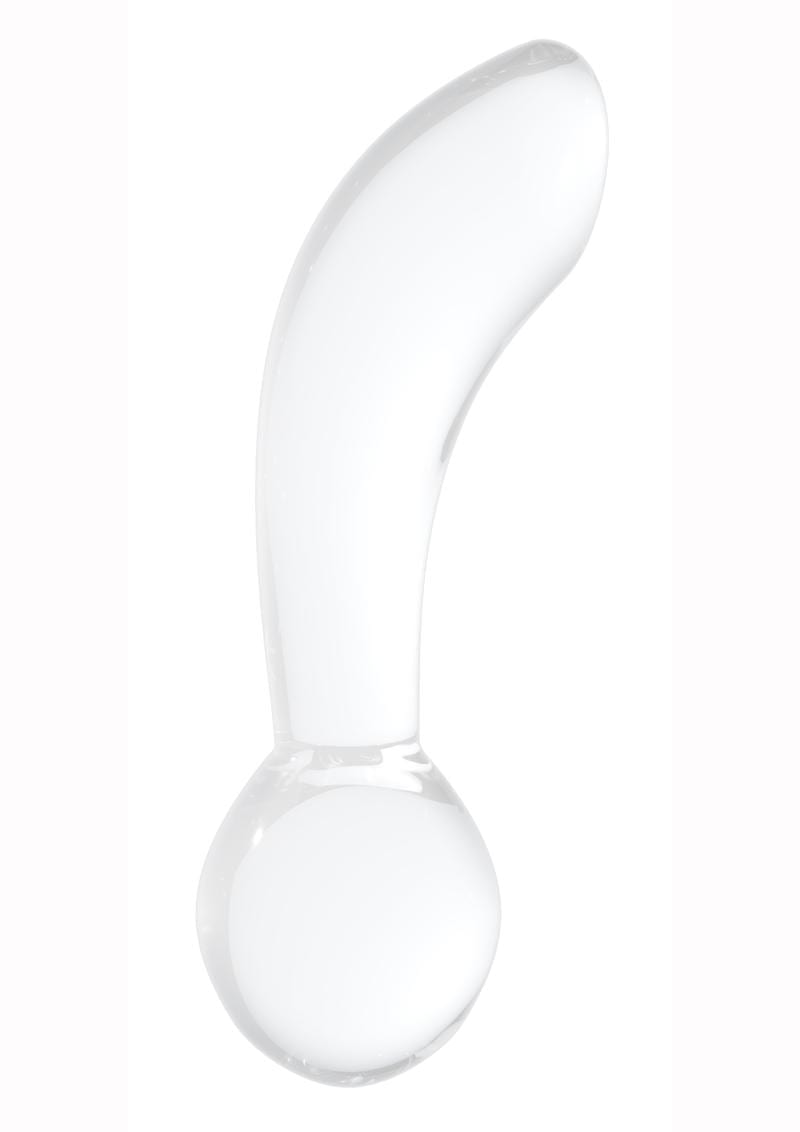 Chrystalino Blaze Borosilicate Glass Butt Plug White 4.5 Inches