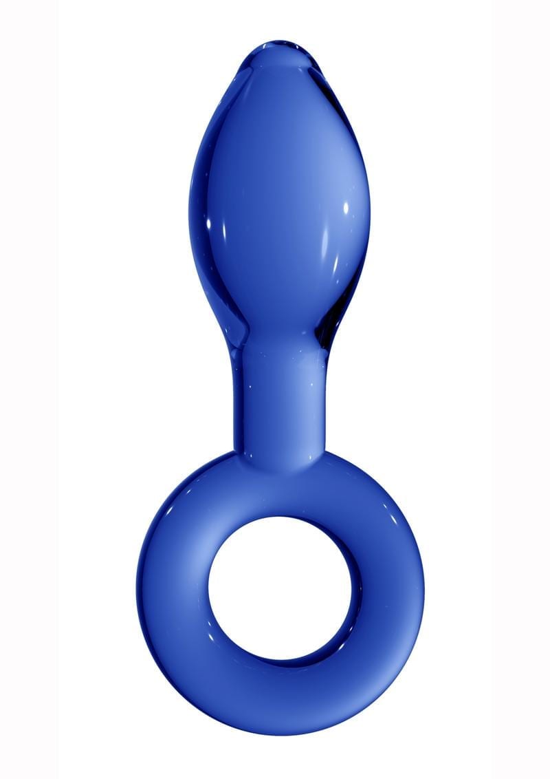 Chrystalino Plugger Borosilicate Glass Butt Plug Blue 4.5 Inches