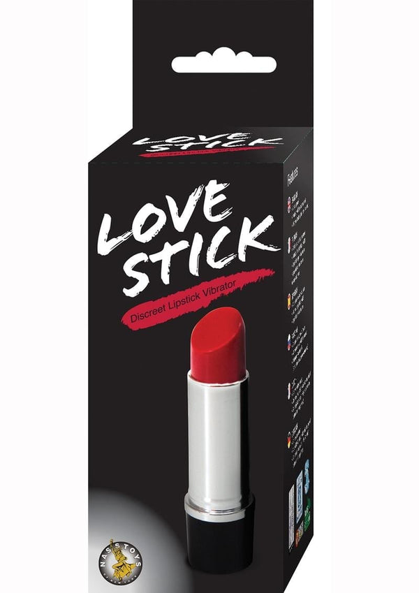 Love Stick Discreet Lipstick Vibrator Splash Proof Red 3.25 Inch