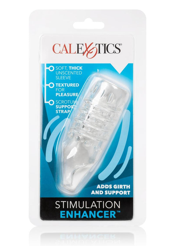 Stimulation Enhancer Textured Penis Sleeve Clear 4.25 Inch