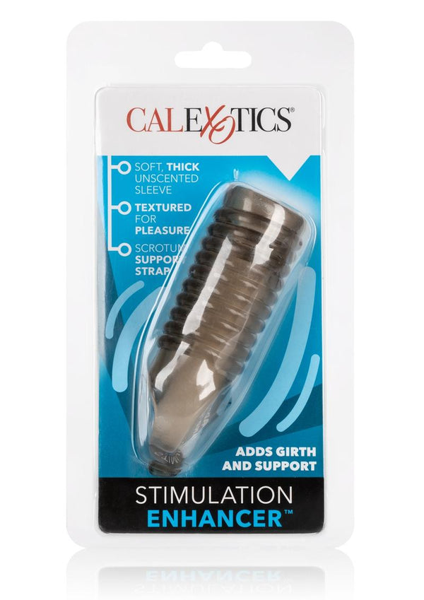 Stimulation Enhancer Textured Penis Sleeve Smoke 4.25 Inch