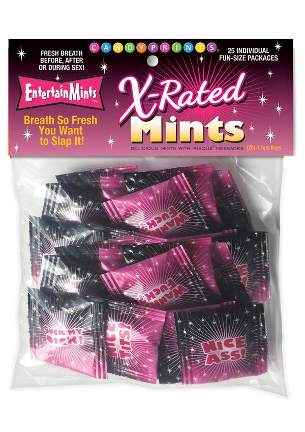 Candy Prints Entertainmints X-Rated Mints 25 Individual Packs Per Bag
