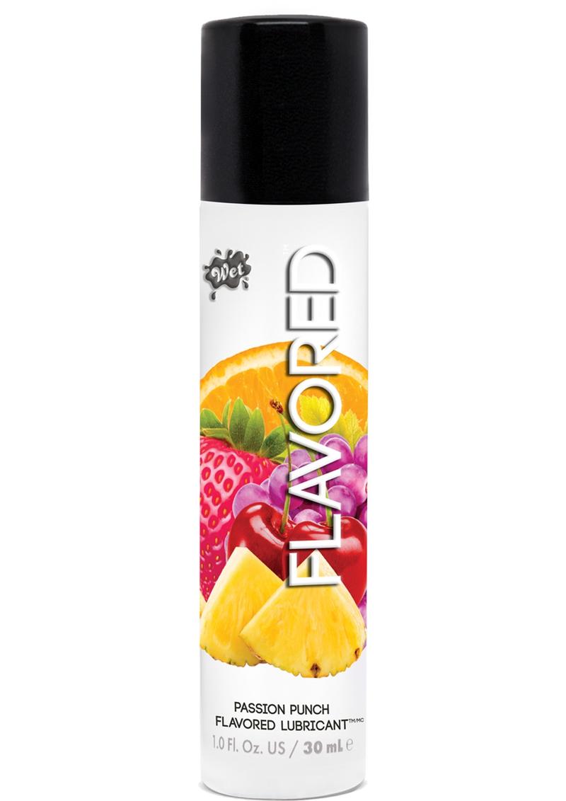 Wet Flavored Water Based Gel Lubricant Passion Punch 1 Ounce
