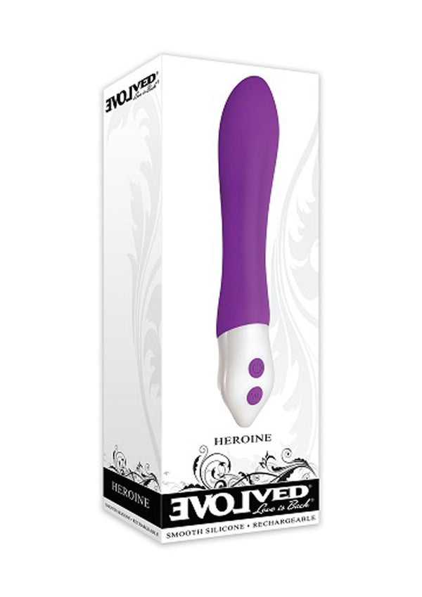 Heroine Silicone Usb Rechargeable Vibrator Waterproof Purple 7.62 Inch