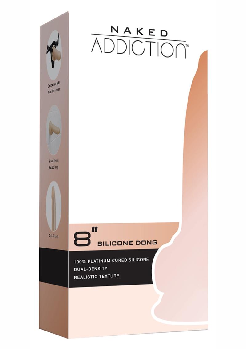 Naked Addiction Silicone Dual Density Dildo 8In - Vanilla