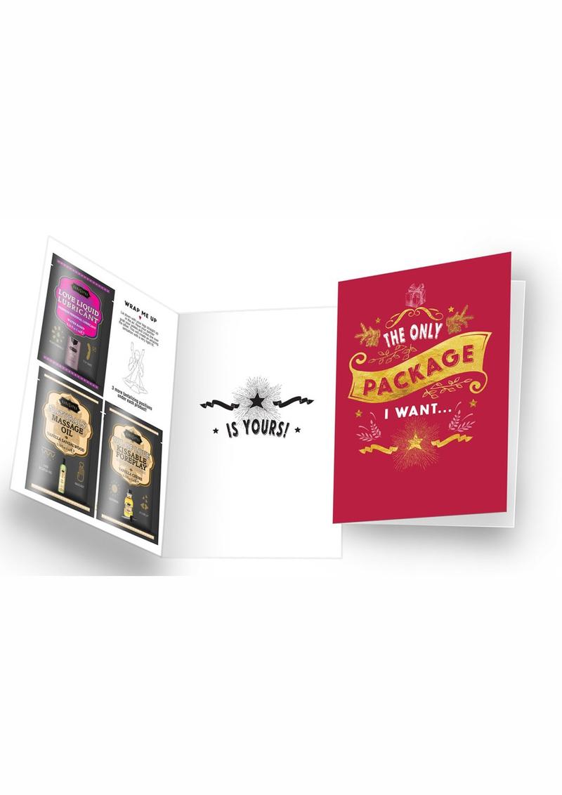Naughty Notes Greeting Card "The Only Package I Want" With Lubricants